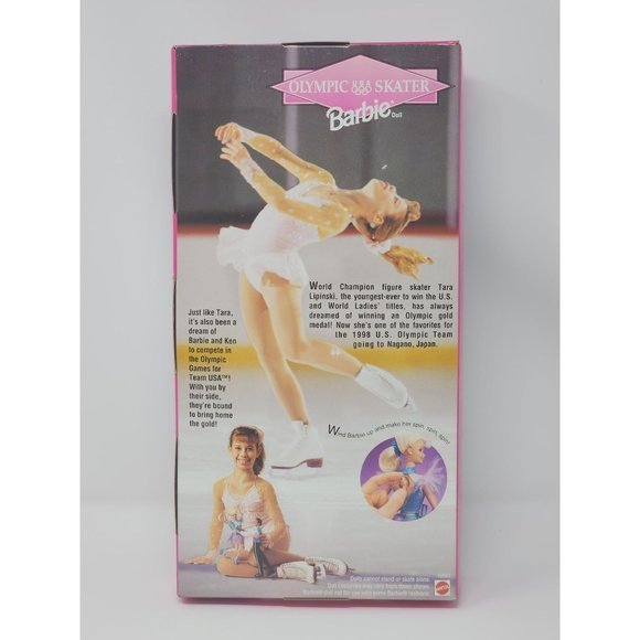 Vintage Olympic Skater Skate & Spin Barbie Doll Mattel #18501 - Picture 3 of 9